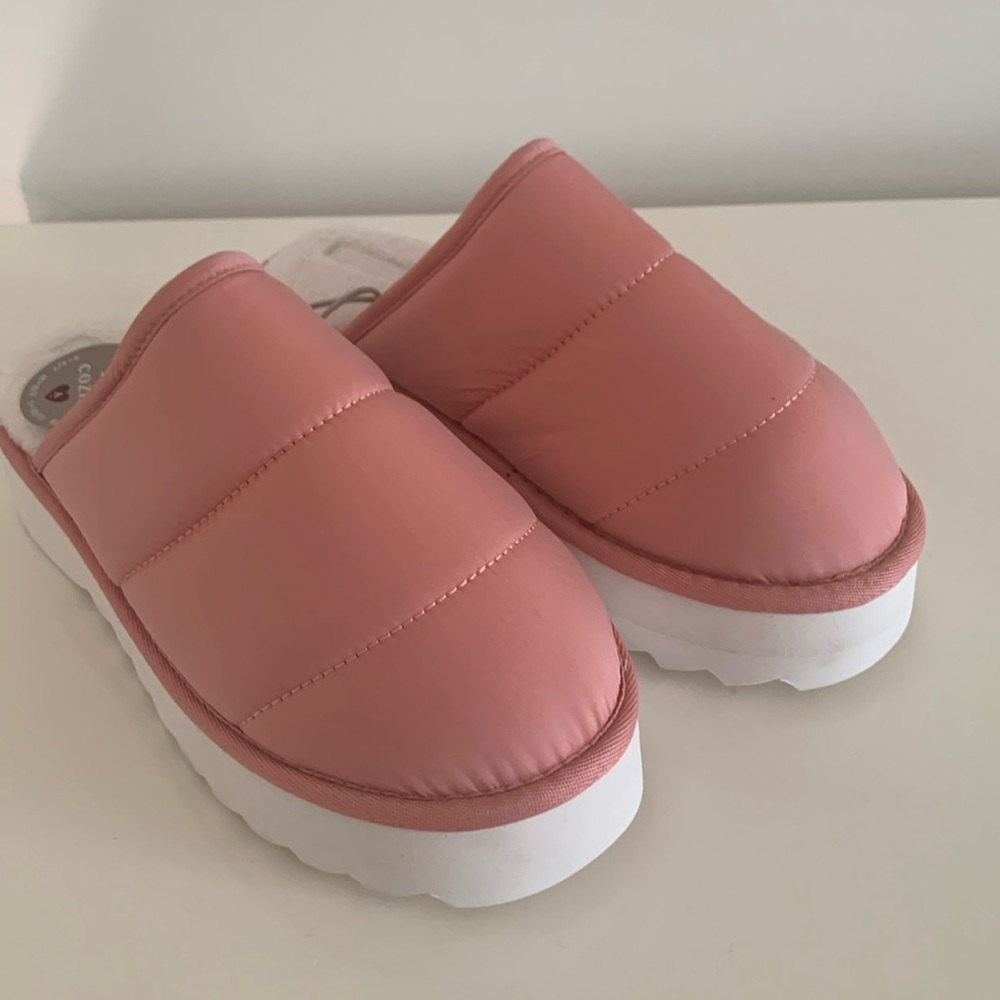 Maeve couldn't be cozier slip on puffer slippers